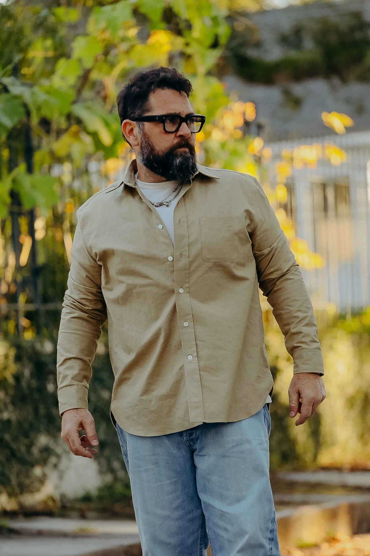 ANM Church Shirt- Slub Tan