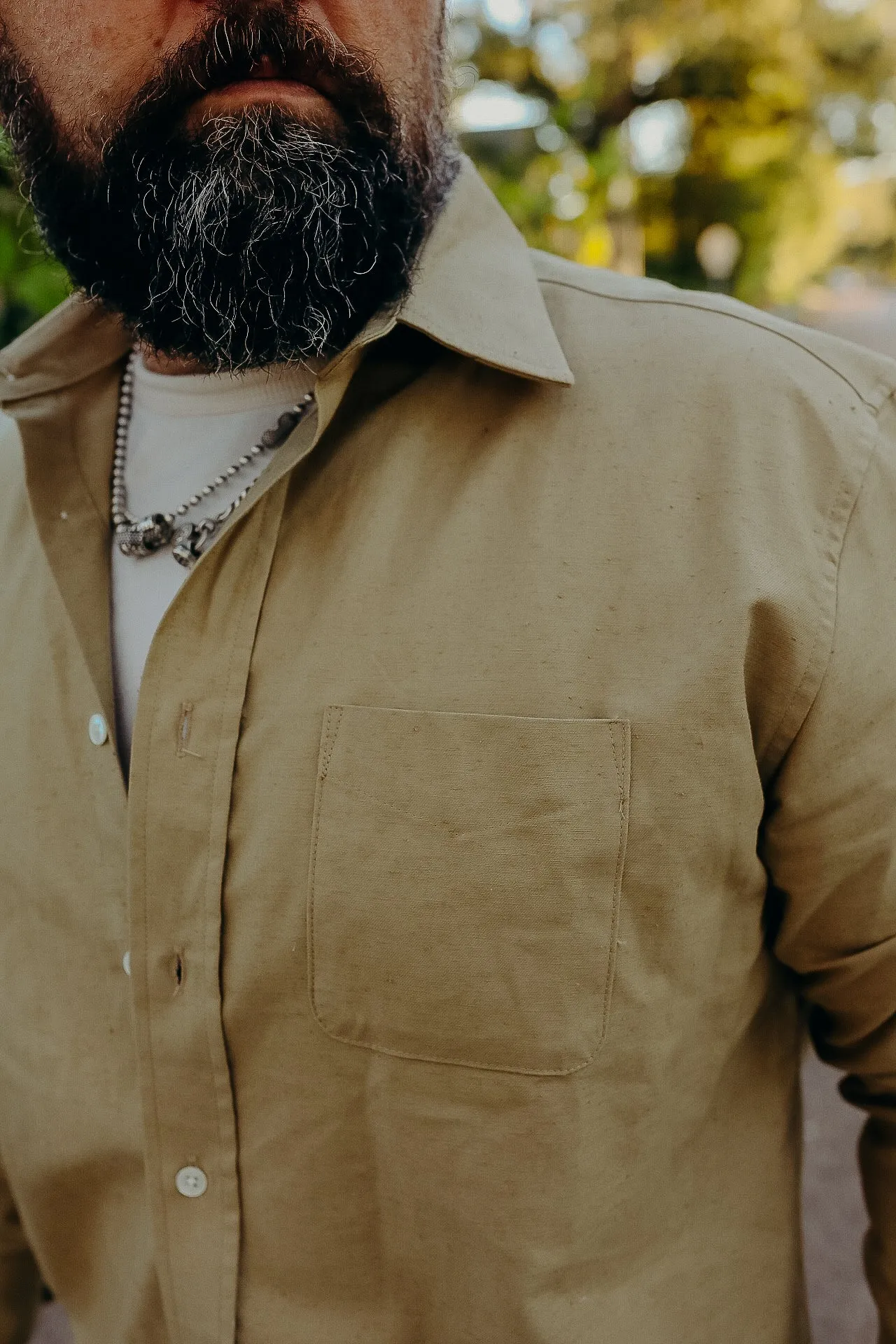 ANM Church Shirt- Slub Tan