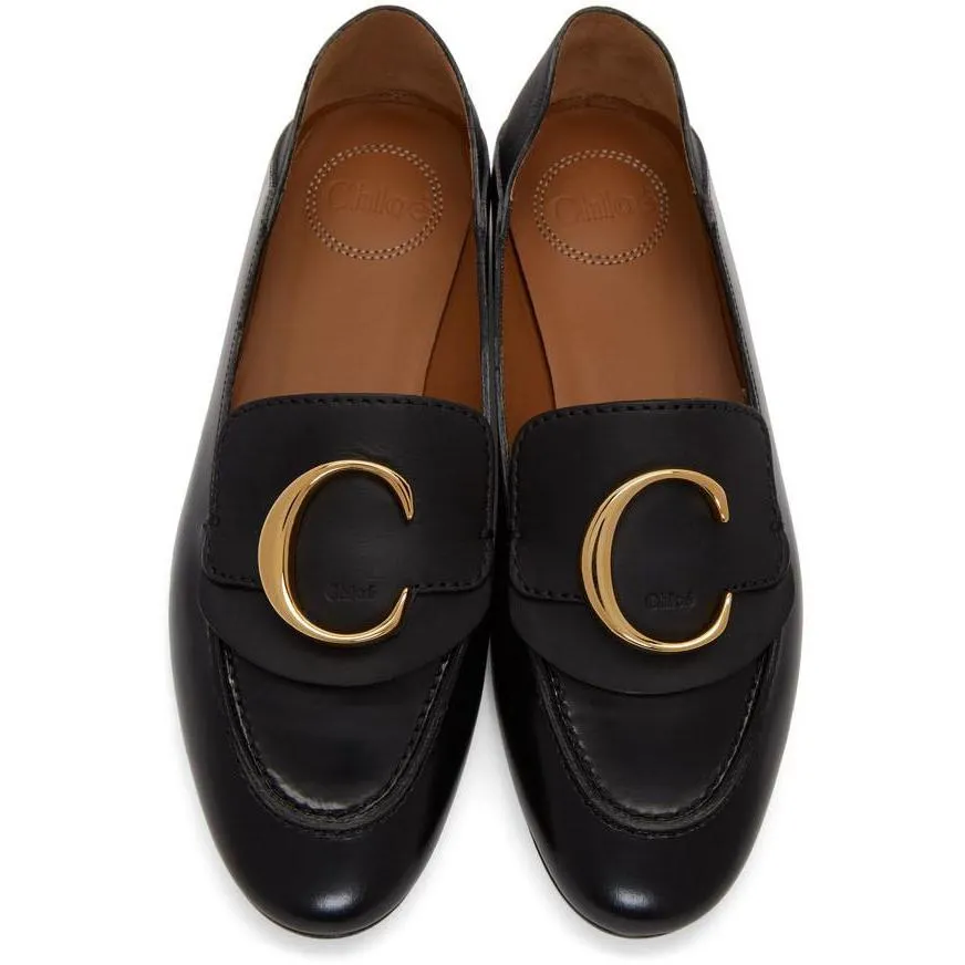 ChloÃ© Black Shiny Loafers