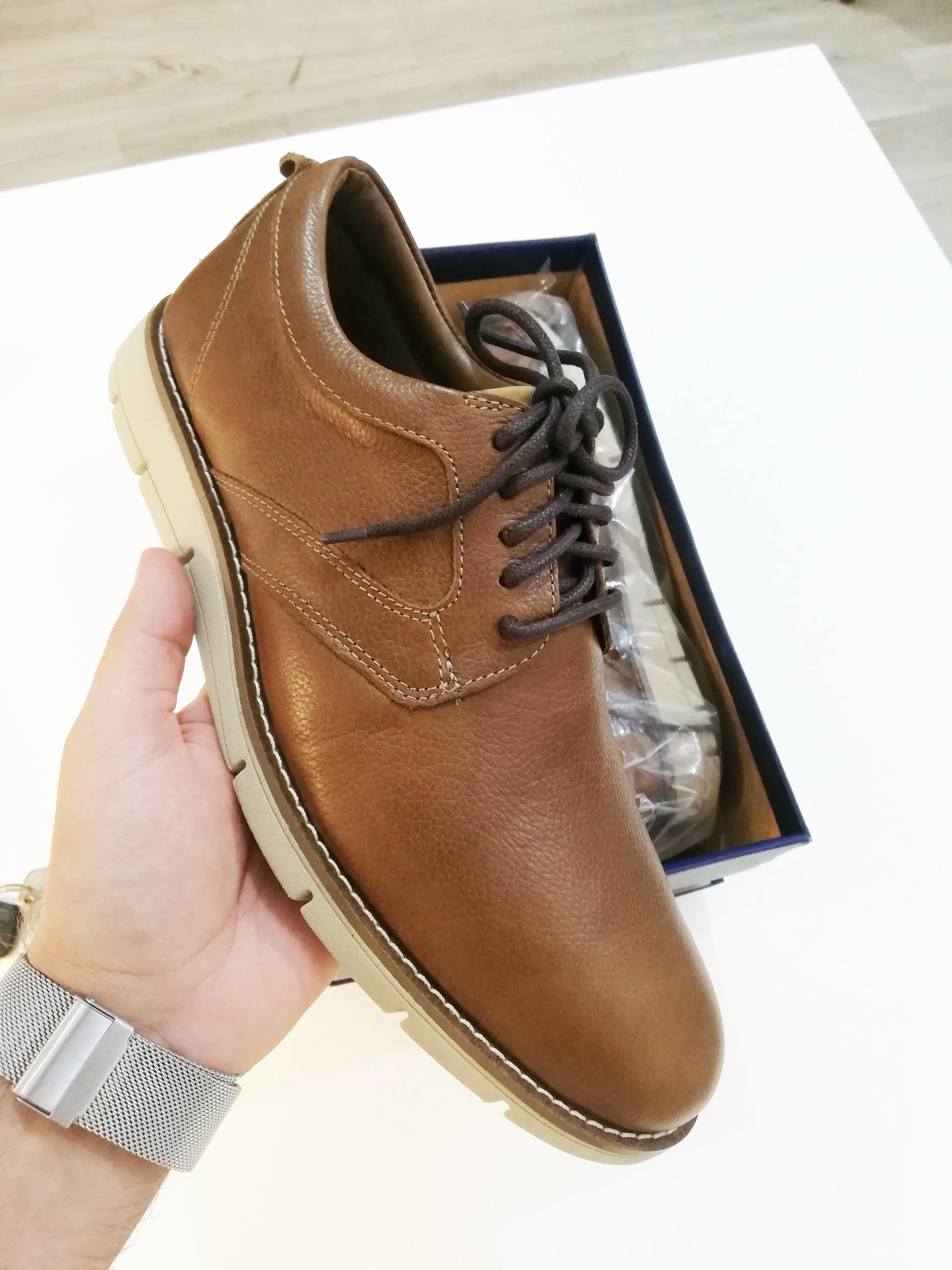 Dockers Nathan Dress/Casual Oxford Leather Shoe (Saddle Tan)
