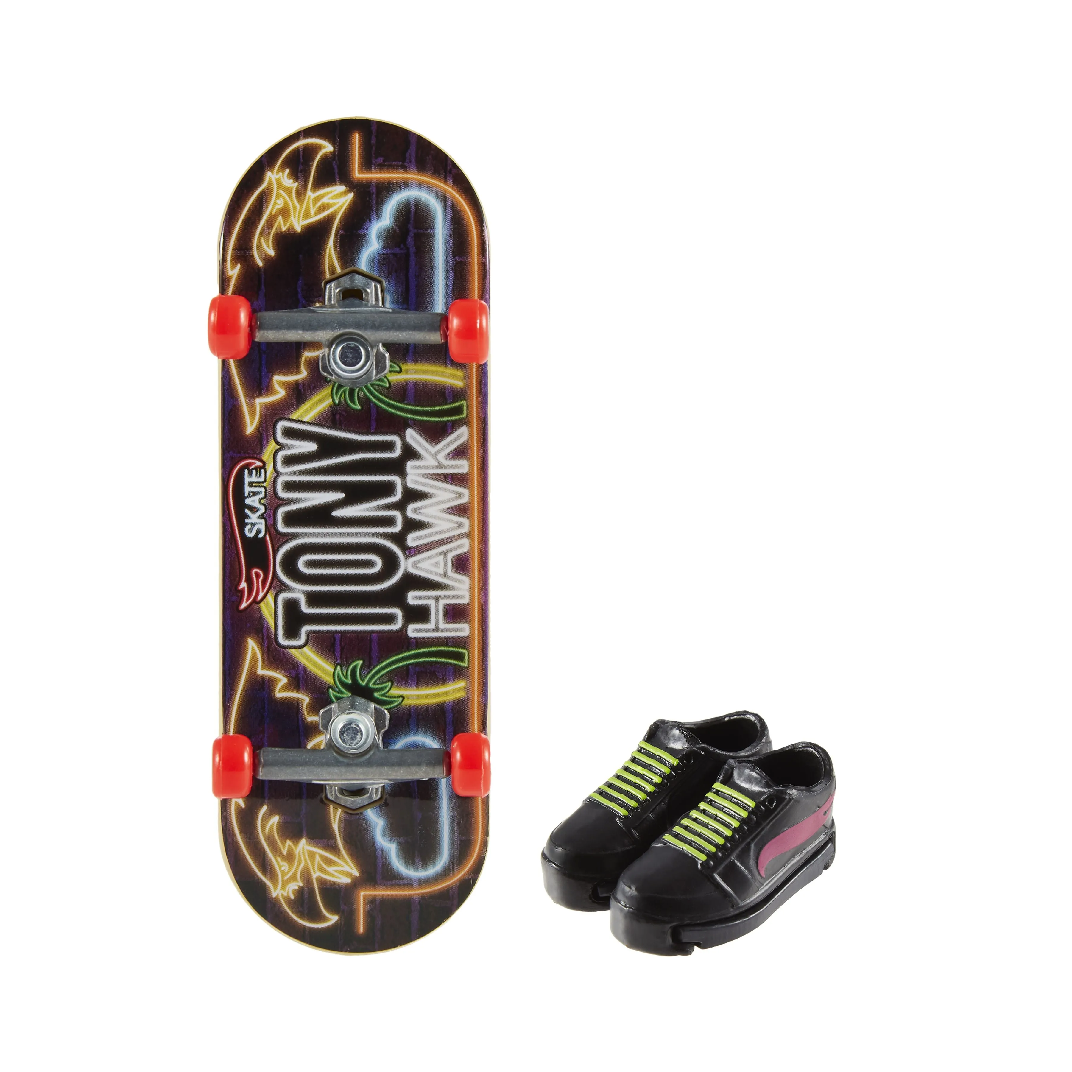 Hot Wheels Skate Fingerboard Single Pack Gnarly Neon 1/4 Bright Flight