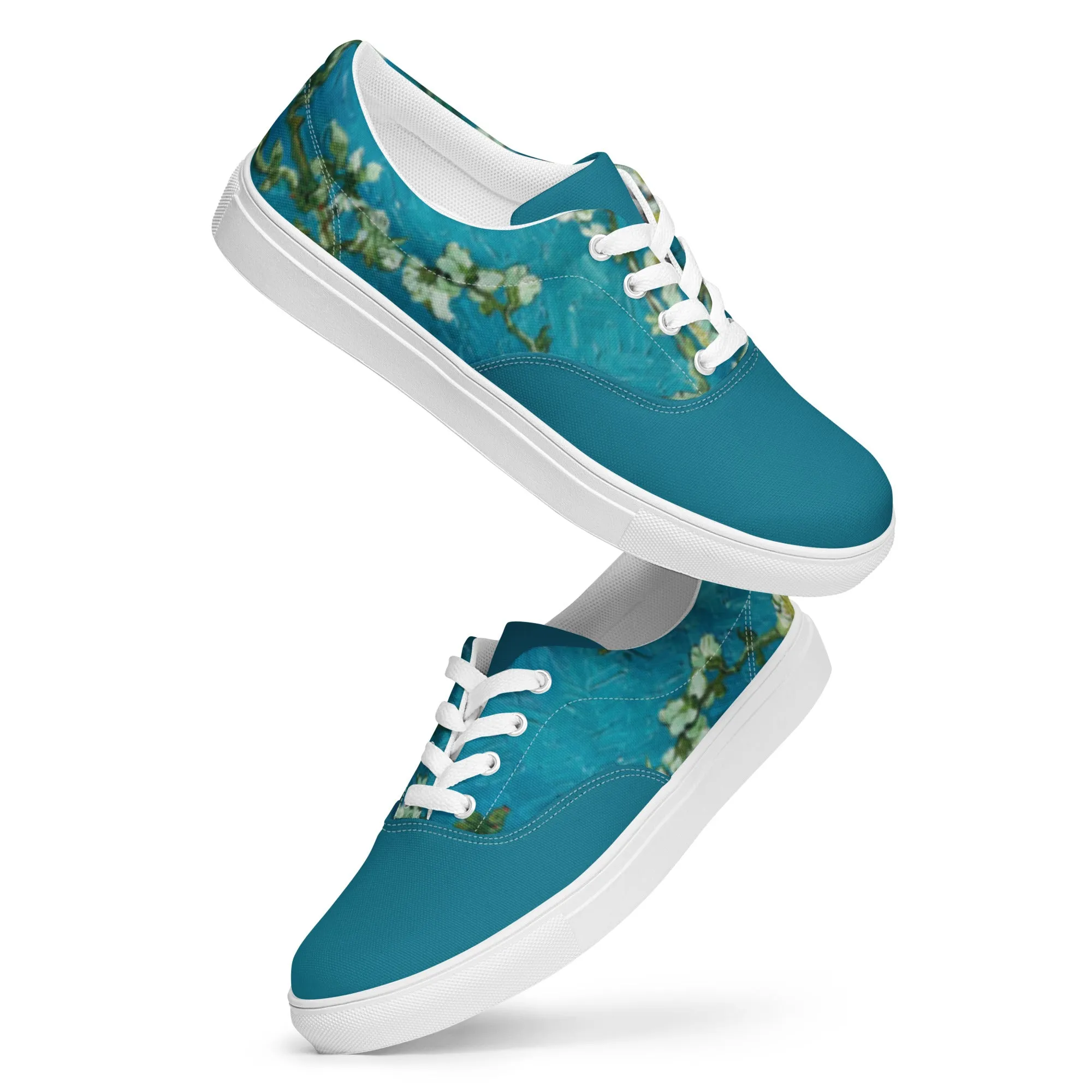 Men’s Almond Blossoms lace-up canvas shoes