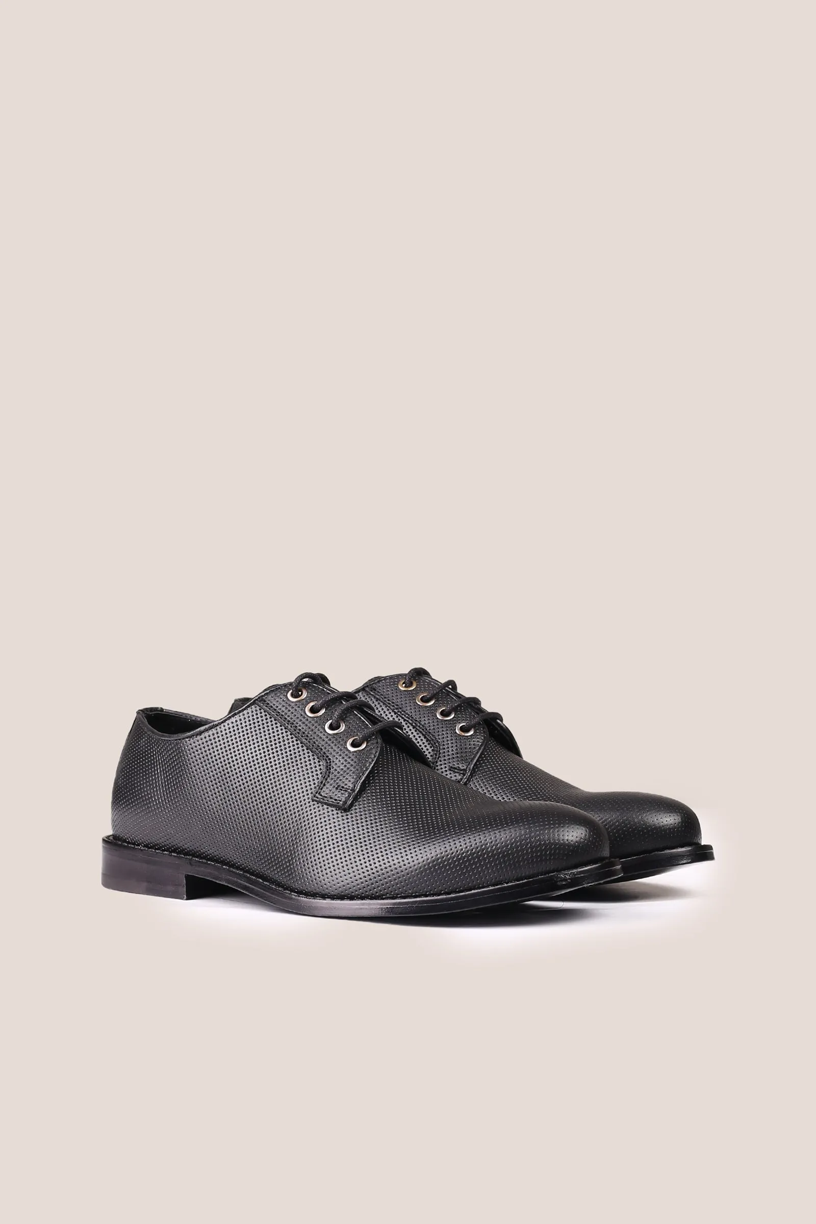 Men's Formal Leather Shoes Dotted Style