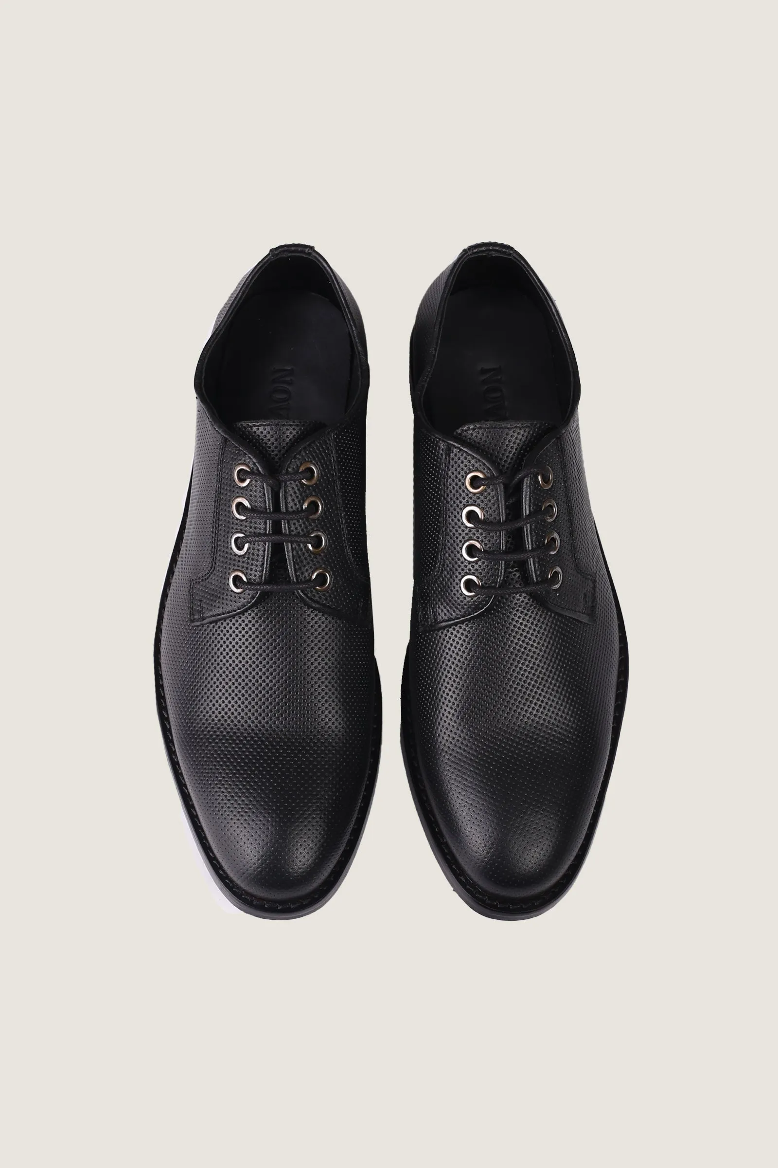 Men's Formal Leather Shoes Dotted Style