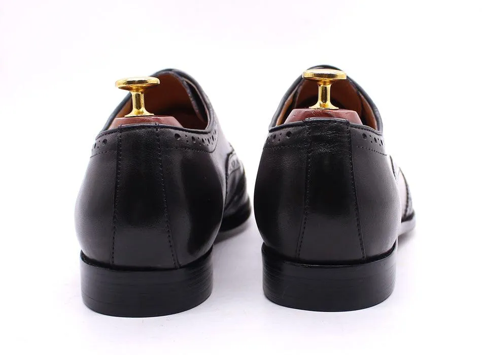 Men's Genuine Leather Brogue Business Oxford Shoes