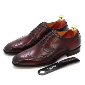 Men's Genuine Leather Brogue Business Oxford Shoes