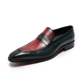 Men's Shoes 2021 New Penny Loafers Handmade Leather Shoes Men's Leather Business High-End Men's Casual Shoes Cross-Border