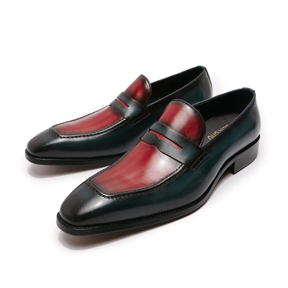 Men's Shoes 2021 New Penny Loafers Handmade Leather Shoes Men's Leather Business High-End Men's Casual Shoes Cross-Border