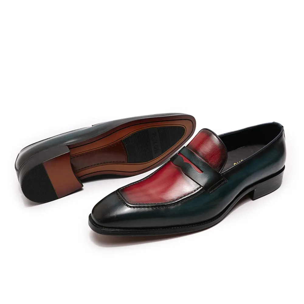 Men's Shoes 2021 New Penny Loafers Handmade Leather Shoes Men's Leather Business High-End Men's Casual Shoes Cross-Border