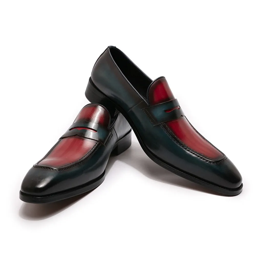 Men's Shoes 2021 New Penny Loafers Handmade Leather Shoes Men's Leather Business High-End Men's Casual Shoes Cross-Border
