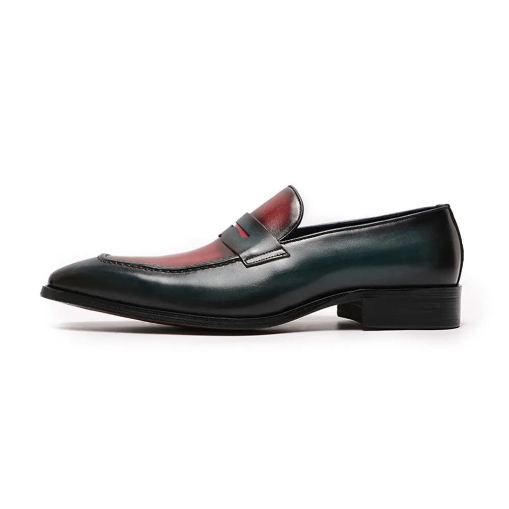 Men's Shoes 2021 New Penny Loafers Handmade Leather Shoes Men's Leather Business High-End Men's Casual Shoes Cross-Border