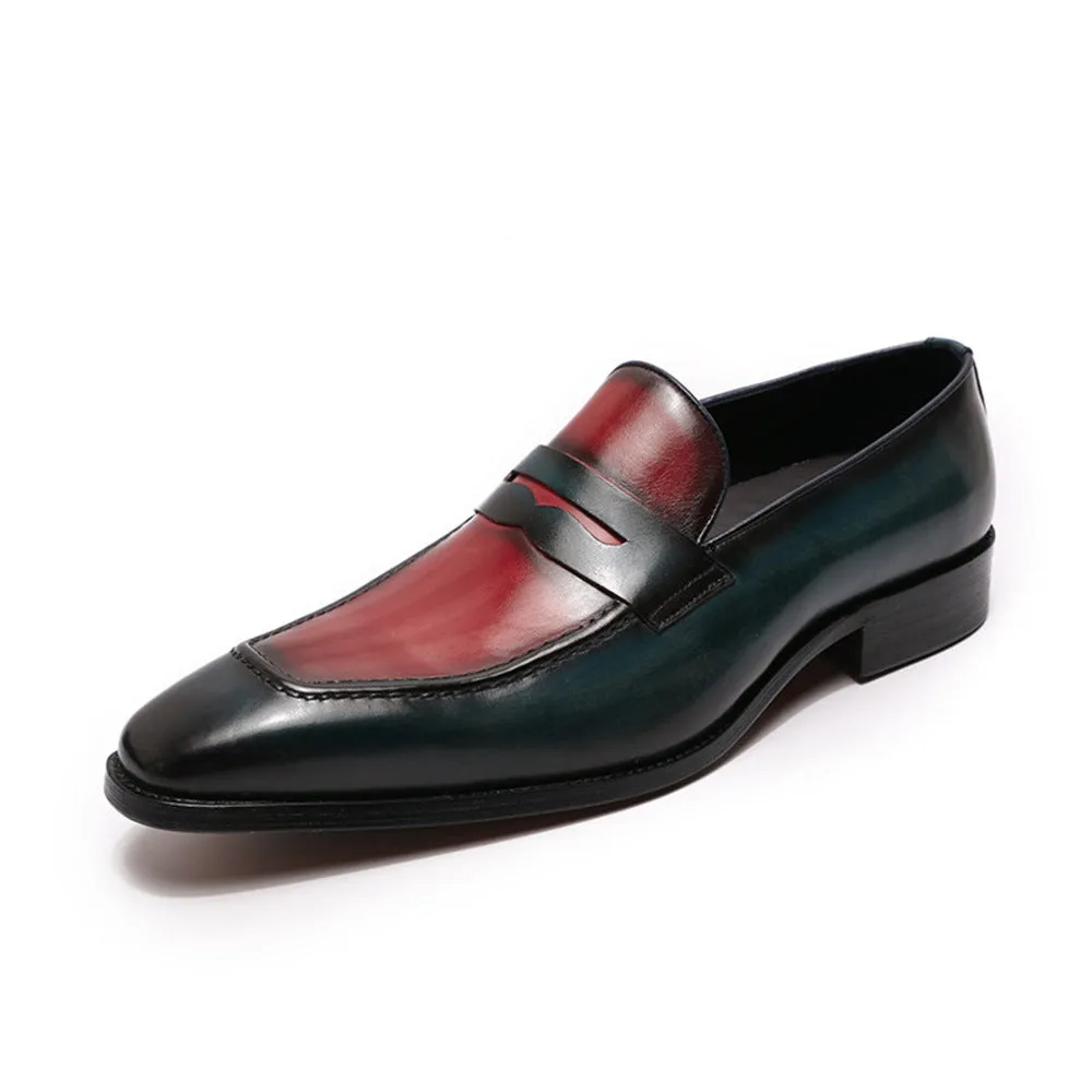 Men's Shoes 2021 New Penny Loafers Handmade Leather Shoes Men's Leather Business High-End Men's Casual Shoes Cross-Border