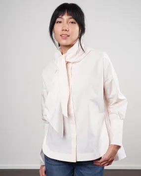 shirt with scarf - ivory